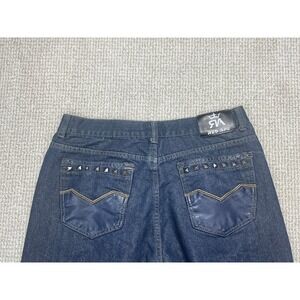 VTG Red Ape Jeans Mens 36x28 (34x28) Dark Wash Denim Embellished Pocket Hip Hop